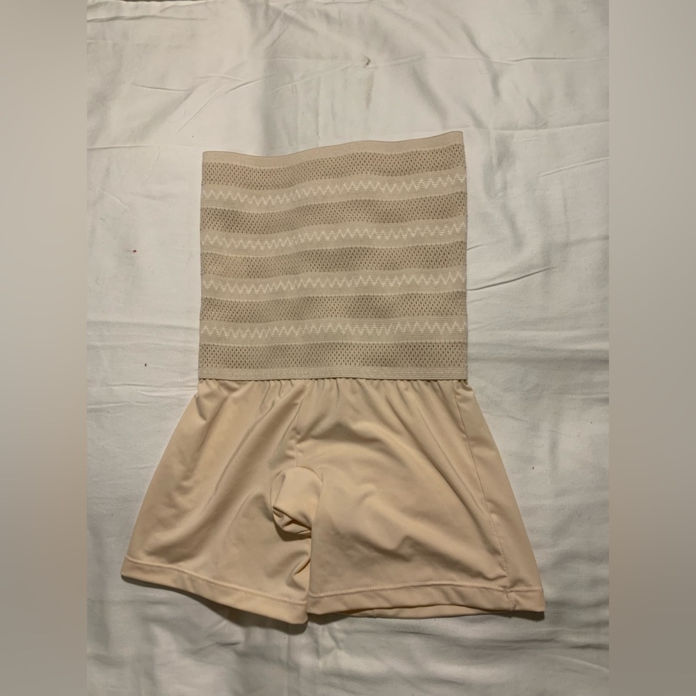 Waisted Beige Shapewear Shorts